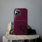 'In God's Hands' Burgundy Leopard Phone Case