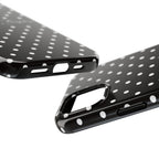Polka Dot 'Seek First the Kingdom' Phone Case — Black & White