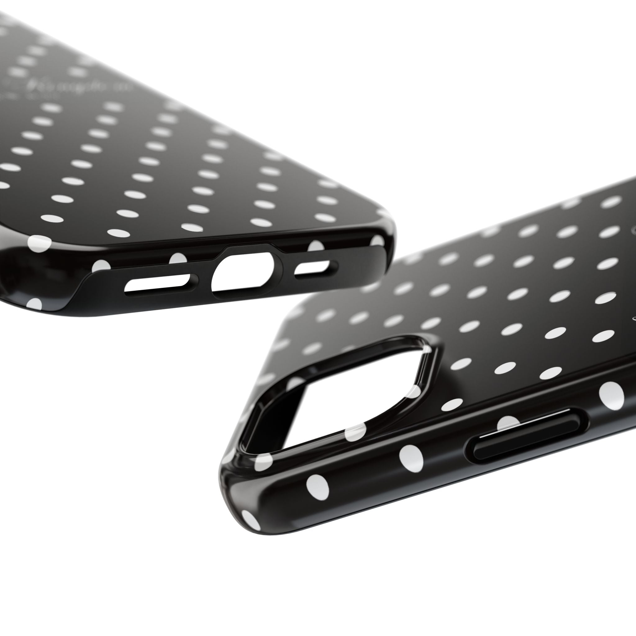 Polka Dot 'Seek First the Kingdom' Phone Case — Black & White