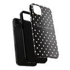"God Is Within Her" Polka Dot Phone Case — Black & White