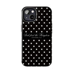Polka Dot 'Seek First the Kingdom' Phone Case — Black & White