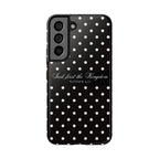 Polka Dot 'Seek First the Kingdom' Phone Case — Black & White