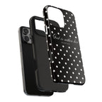 "God Is Within Her" Polka Dot Phone Case — Black & White