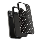 Polka Dot 'Seek First the Kingdom' Phone Case — Black & White