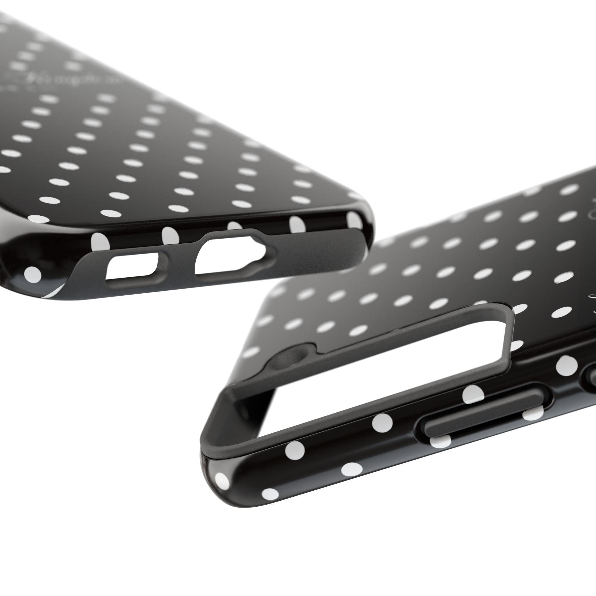 Polka Dot 'Seek First the Kingdom' Phone Case — Black & White
