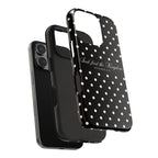 Polka Dot 'Seek First the Kingdom' Phone Case — Black & White