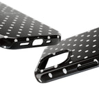 Polka Dot 'Seek First the Kingdom' Phone Case — Black & White