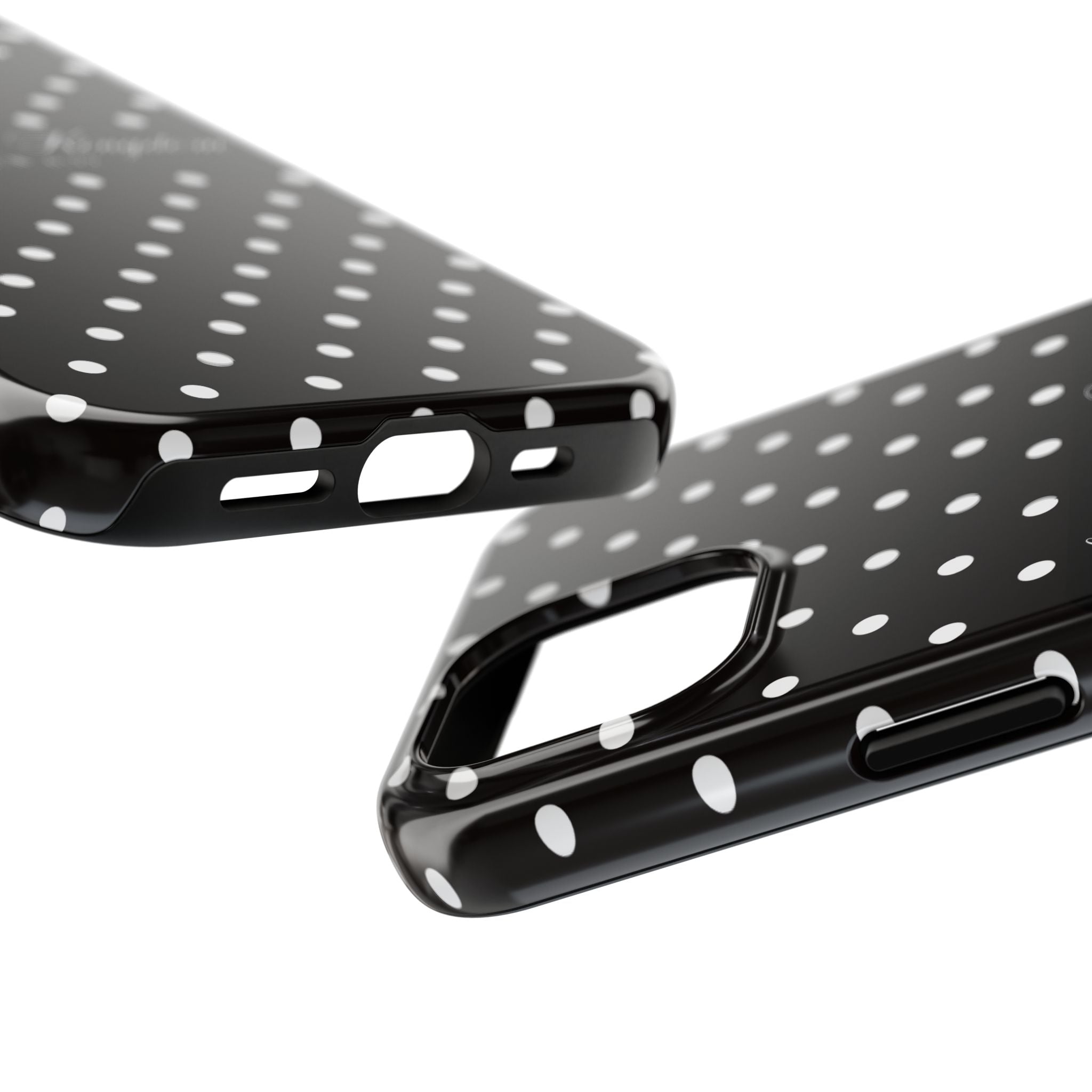 Polka Dot 'Seek First the Kingdom' Phone Case — Black & White