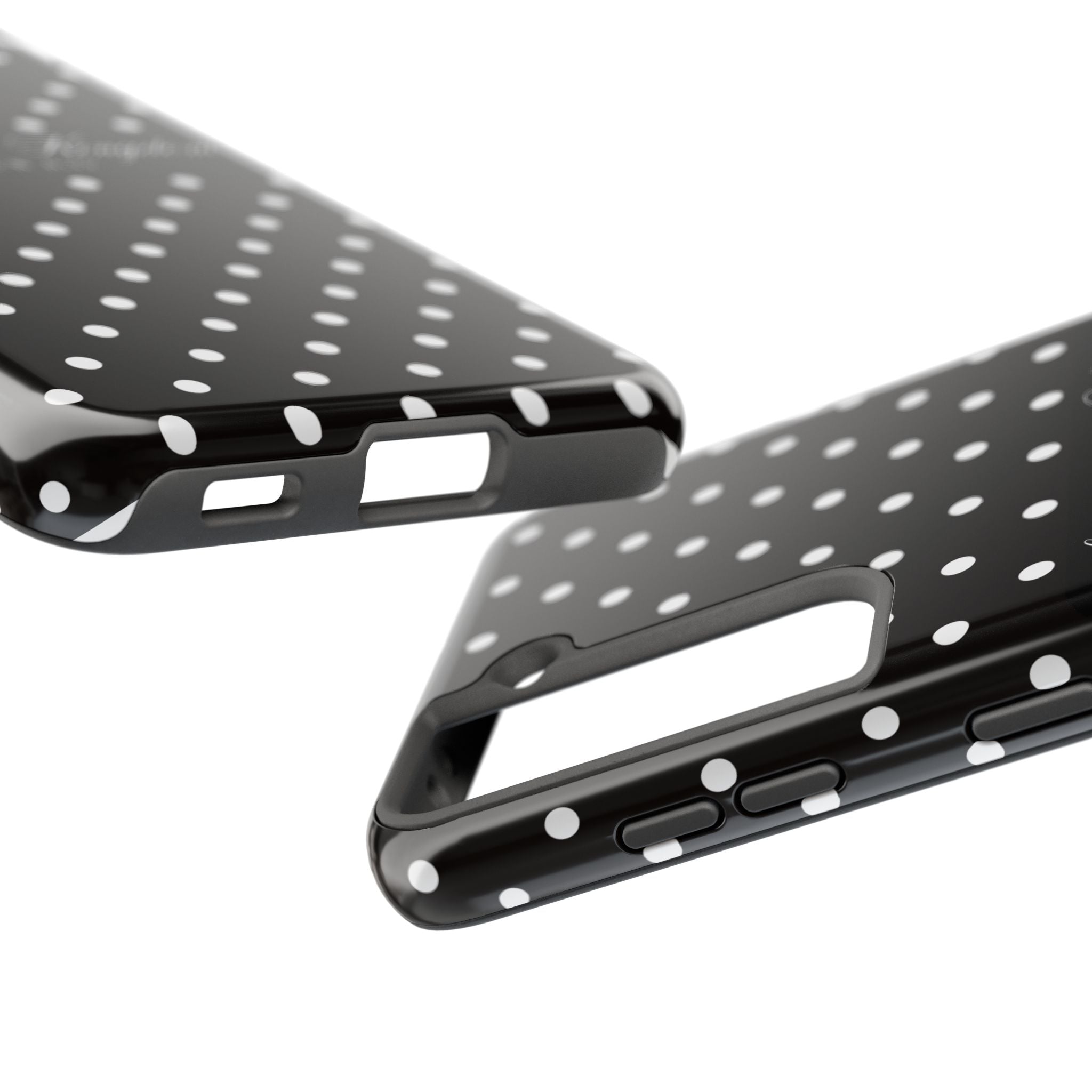 Polka Dot 'Seek First the Kingdom' Phone Case — Black & White