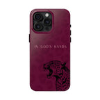 'In God's Hands' Burgundy Leopard Phone Case