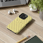 "God Is Within Her" Polka Dot Phone Case — Yellow & Brown