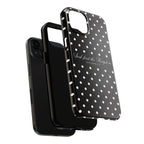 Polka Dot 'Seek First the Kingdom' Phone Case — Black & White