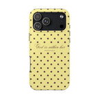"God Is Within Her" Polka Dot Phone Case — Yellow & Brown