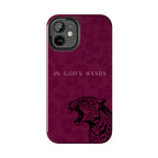 'In God's Hands' Burgundy Leopard Phone Case