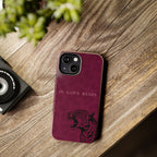 'In God's Hands' Burgundy Leopard Phone Case