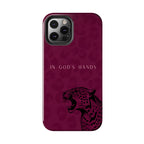 'In God's Hands' Burgundy Leopard Phone Case