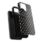 "God Is Within Her" Polka Dot Phone Case — Black & White