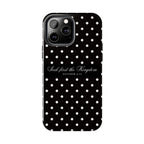 Polka Dot 'Seek First the Kingdom' Phone Case — Black & White