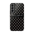 "God Is Within Her" Polka Dot Phone Case — Black & White