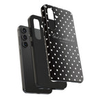 "God Is Within Her" Polka Dot Phone Case — Black & White