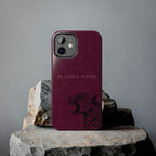 'In God's Hands' Burgundy Leopard Phone Case