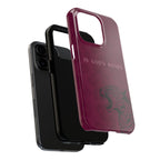 'In God's Hands' Burgundy Leopard Phone Case