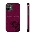 'In God's Hands' Burgundy Leopard Phone Case