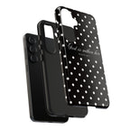 "God Is Within Her" Polka Dot Phone Case — Black & White