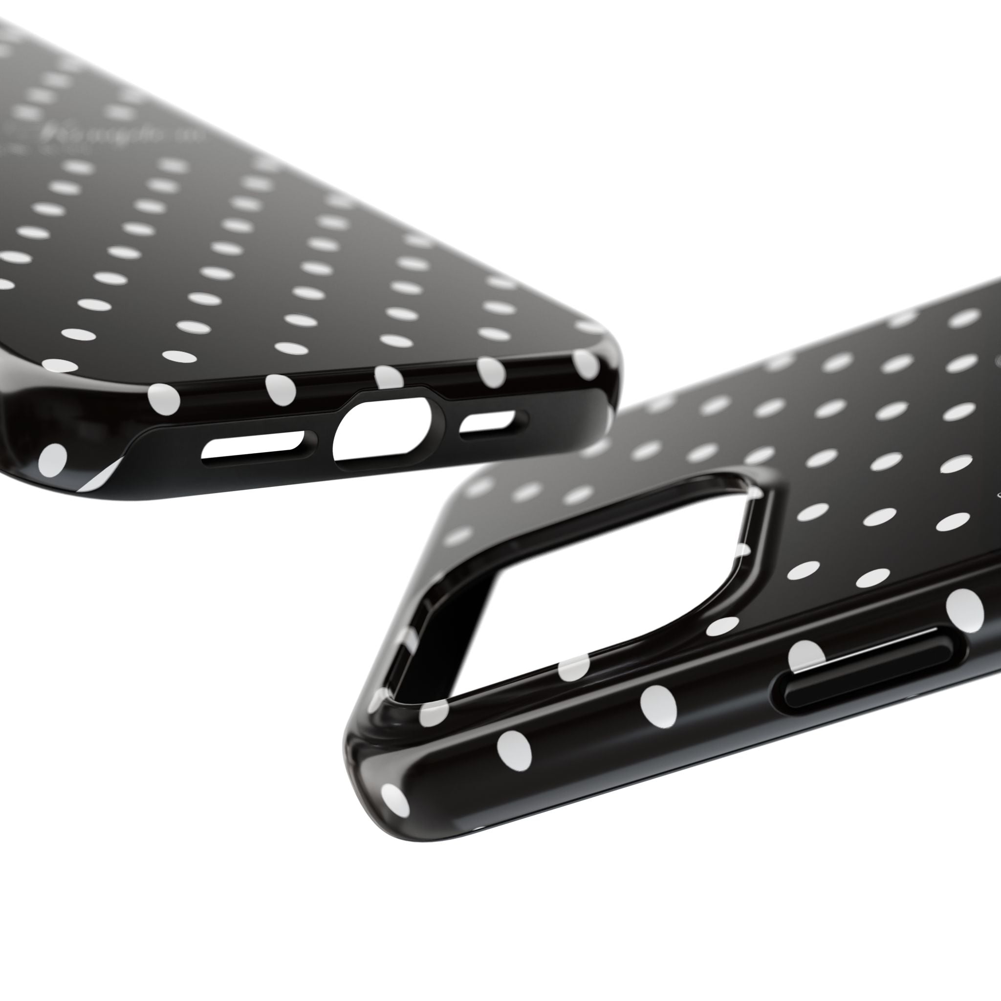 Polka Dot 'Seek First the Kingdom' Phone Case — Black & White
