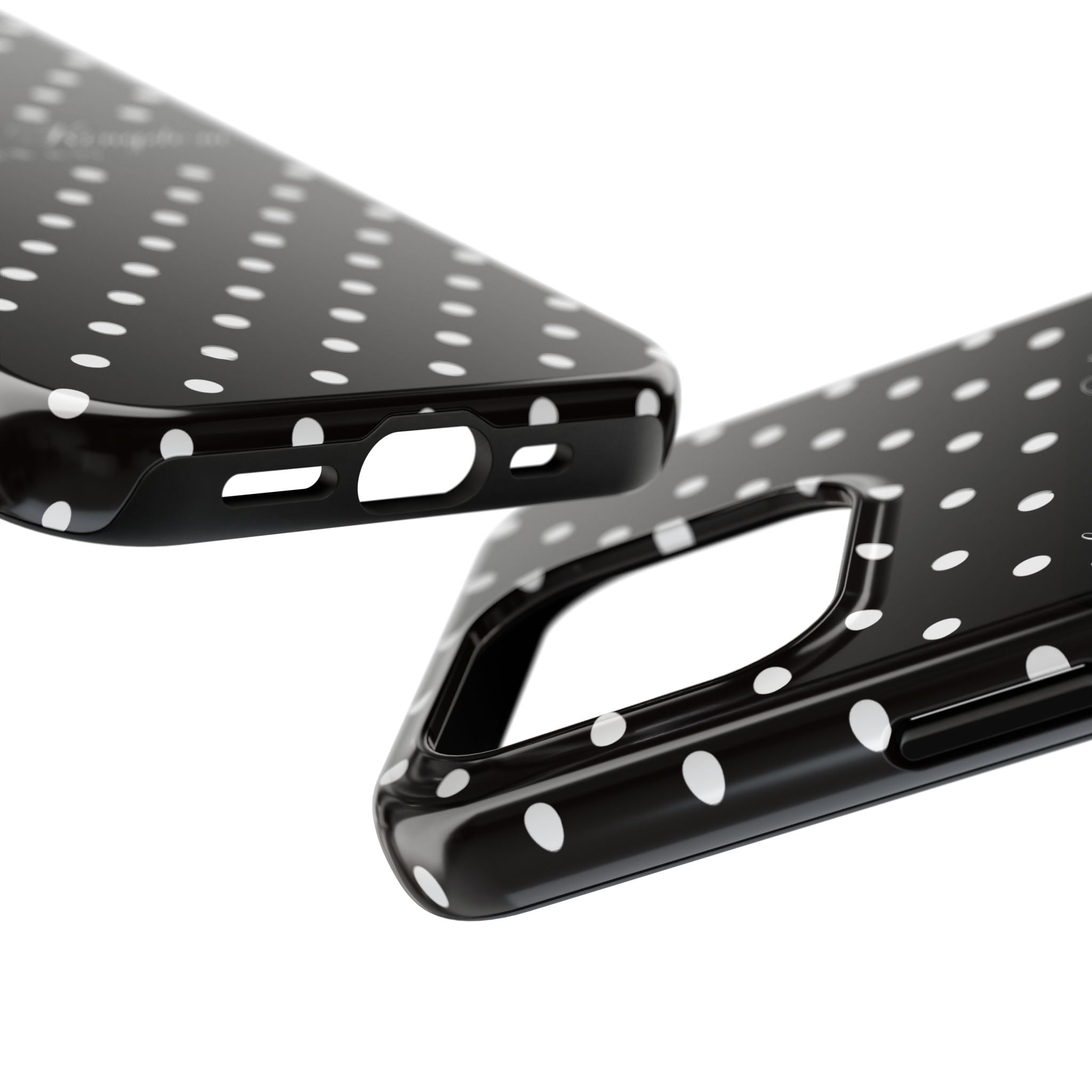 Polka Dot 'Seek First the Kingdom' Phone Case — Black & White