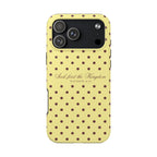 "Seek First the Kingdom" Polka Dot Phone Case — Yellow & Brown