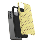 "Seek First the Kingdom" Polka Dot Phone Case — Yellow & Brown