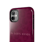 'In God's Hands' Burgundy Leopard Phone Case