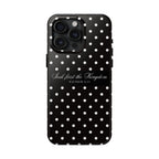 Polka Dot 'Seek First the Kingdom' Phone Case — Black & White