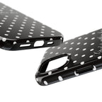 "God Is Within Her" Polka Dot Phone Case — Black & White