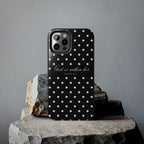 "God Is Within Her" Polka Dot Phone Case — Black & White