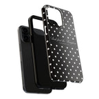 Polka Dot 'Seek First the Kingdom' Phone Case — Black & White