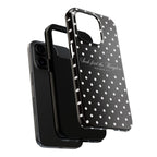 Polka Dot 'Seek First the Kingdom' Phone Case — Black & White