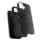 Polka Dot 'Seek First the Kingdom' Phone Case — Black & White