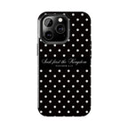 Polka Dot 'Seek First the Kingdom' Phone Case — Black & White