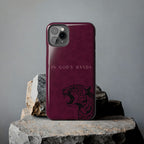 'In God's Hands' Burgundy Leopard Phone Case