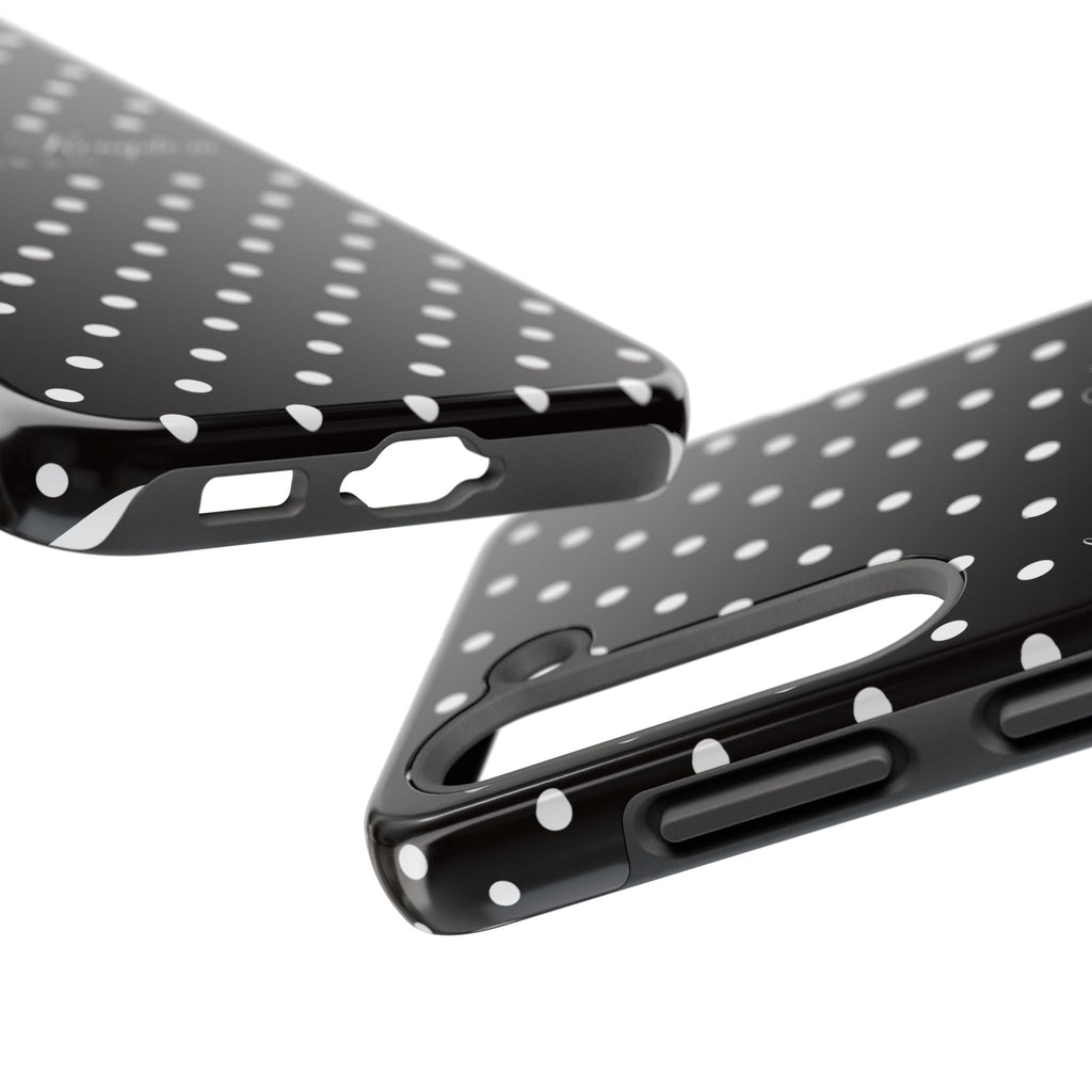Polka Dot 'Seek First the Kingdom' Phone Case — Black & White