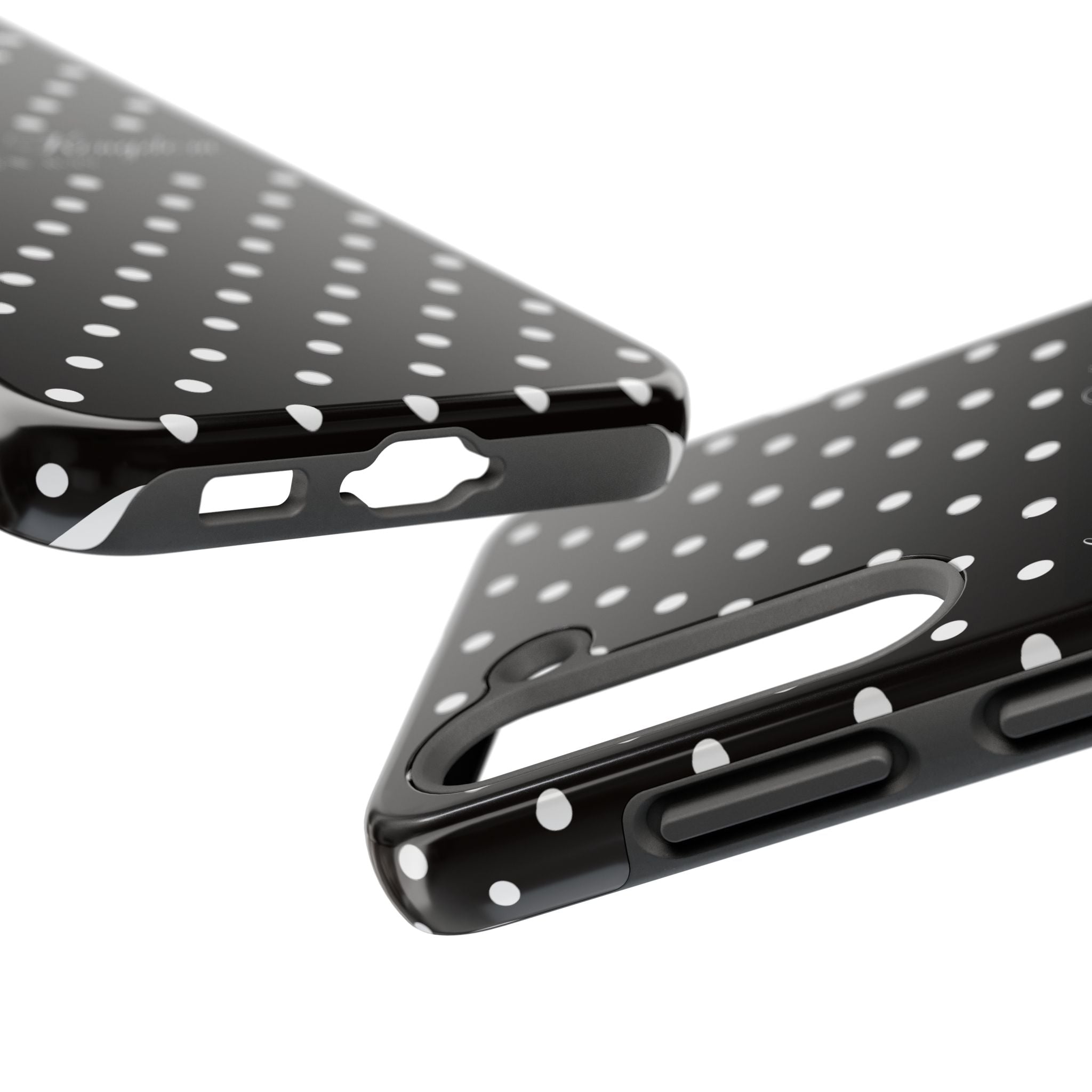 Polka Dot 'Seek First the Kingdom' Phone Case — Black & White