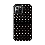 Polka Dot 'Seek First the Kingdom' Phone Case — Black & White