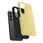 "Seek First the Kingdom" Polka Dot Phone Case — Yellow & Brown
