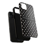 Polka Dot 'Seek First the Kingdom' Phone Case — Black & White