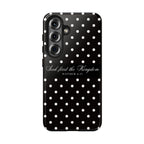 Polka Dot 'Seek First the Kingdom' Phone Case — Black & White