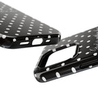 "God Is Within Her" Polka Dot Phone Case — Black & White