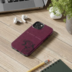 'In God's Hands' Burgundy Leopard Phone Case