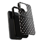 "God Is Within Her" Polka Dot Phone Case — Black & White